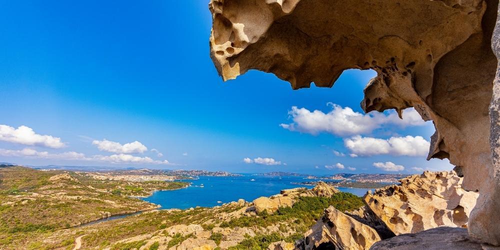 Landscape from Palau's Bear Rock, Sardinia, Italy